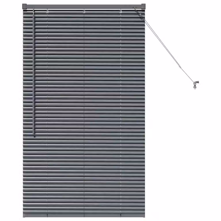 Persiana veneciana de aluminio vidaXL en gris, An x Al: 130 x 70 cm, 25 mm