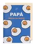 Tarjeta de Pascua Uo Papá Molas Un Huevo en color azul con diseño abstracto de papel para adultos