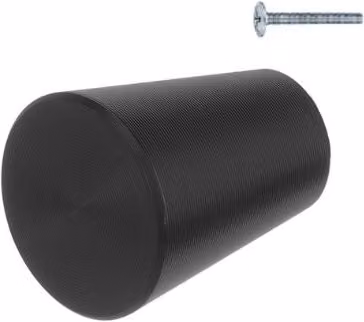 Tirador de mueble tipo pomo RiexTouch en aluminio negro mate