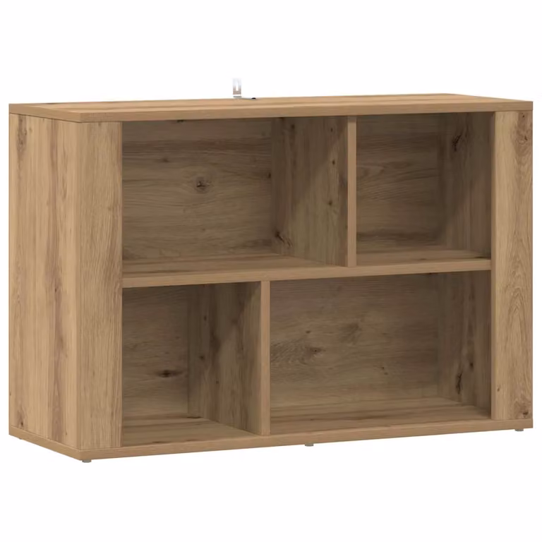 Vitrina de estilo rústico vidaXL en color roble marrón, fabricada en madera de ingeniería, An: 80 cm, P: 30 cm, Al: 53 cm