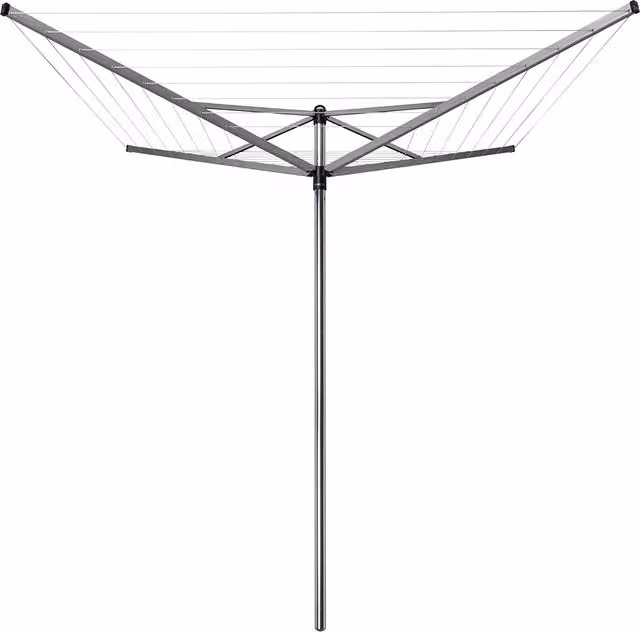 Tendedero para exterior Rotary Brabantia de acero inoxidable, color plata y resistente a los rayos UV con altura ajustable