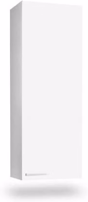 Columna de baño Inspire de Duehome con una puerta y almacenaje vertical en blanco brillo, An/P/Al: 30 x 25 x 85 cm