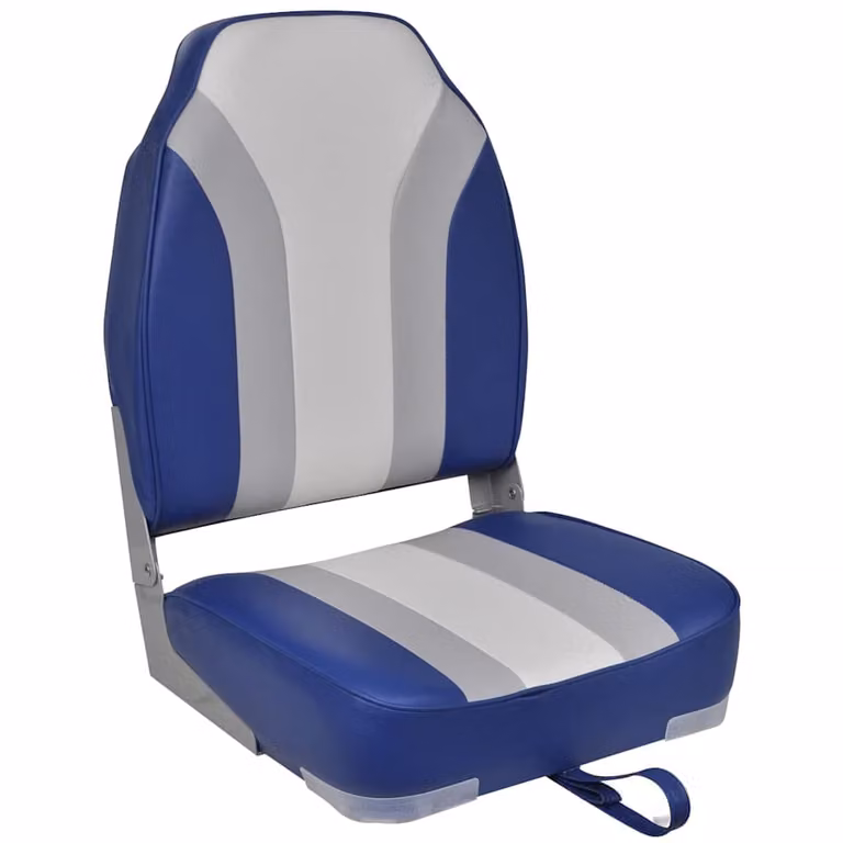 Set de 2 sillas plegables para barco con respaldo alto vidaXL en plástico y metal apilables