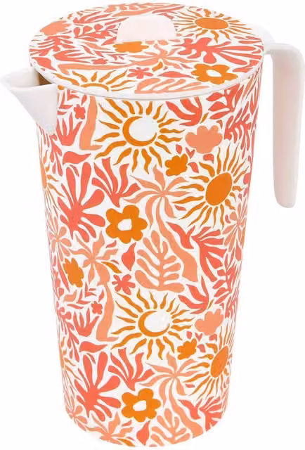 Jarra Solea multicolor con diseño floral de 5five, capacidad 1,6 l