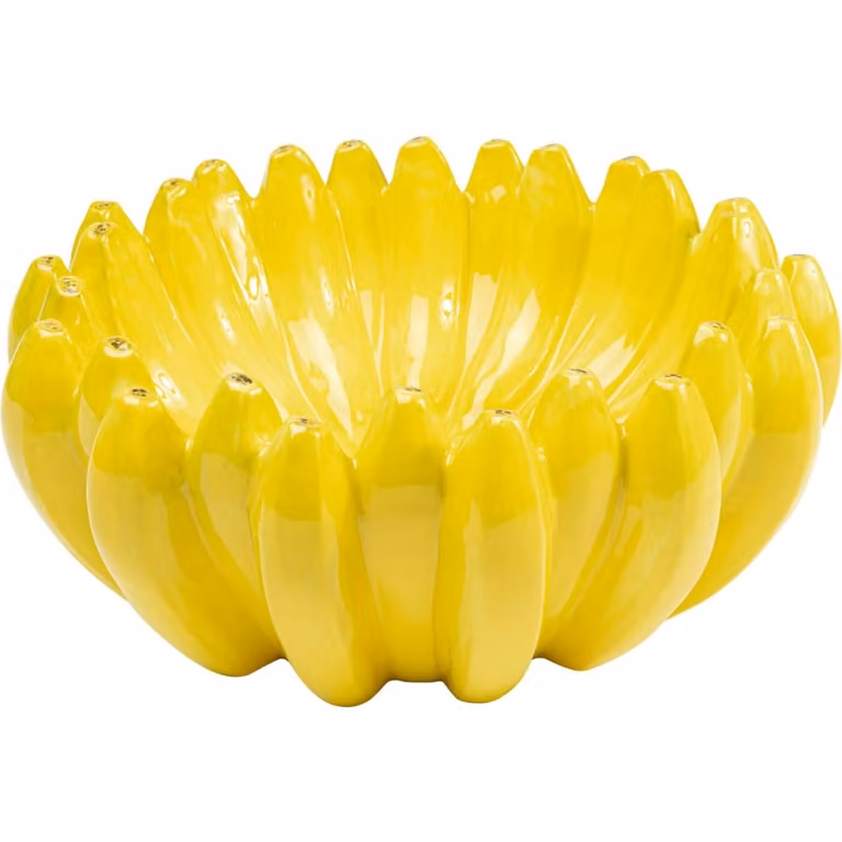 Cuenco decorativo redondo de cerámica amarillo Kare Design Diámetro: 30 cm
