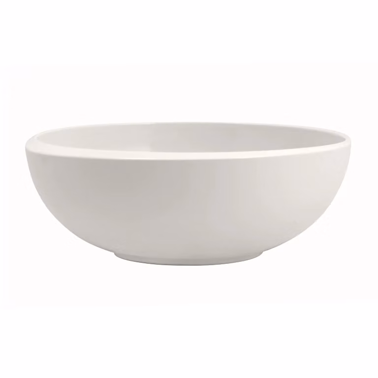Ensaladera de servir Villeroy & Boch NewMoon de porcelana blanca, Diámetro: 23,5 cm