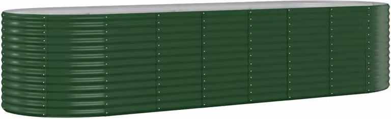 Jardinera arriate Syfax de acero galvanizado verde An/P/Al: 322 x 100 x 68 cm