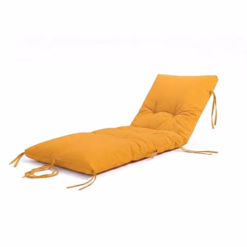 Colchoneta para tumbona Deco Arts en poliéster color amarillo, An/P: 185 x 60 cm