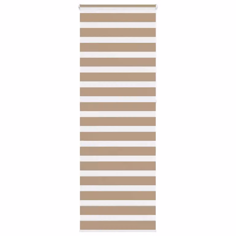 Estor cebra día y noche vidaXL de poliéster con diseño de rayas en colores marrón, arena y beige, Ancho: 65,9 cm