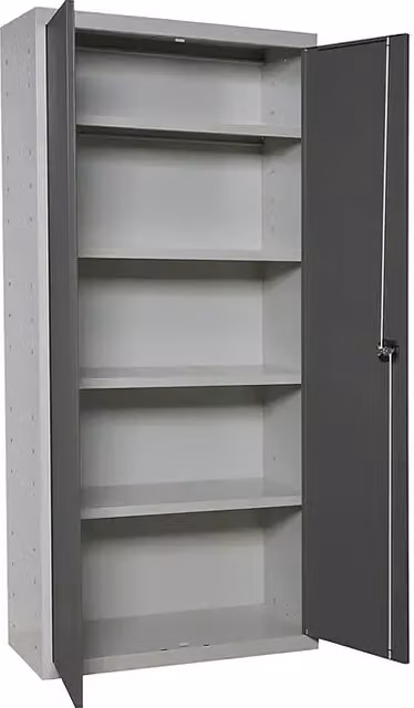 Armario metálico multiusos Simonrack Professional con puertas batientes, color gris y antracita, An/P/Al: 60 x 40 x 180 cm