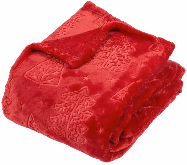 Manta Plaid Abeto Rojo de Atmosphera, An/P: 130 x 180 cm