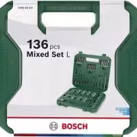 Kit de herramientas Bosch DIY Mix Set de 136 piezas en color verde
