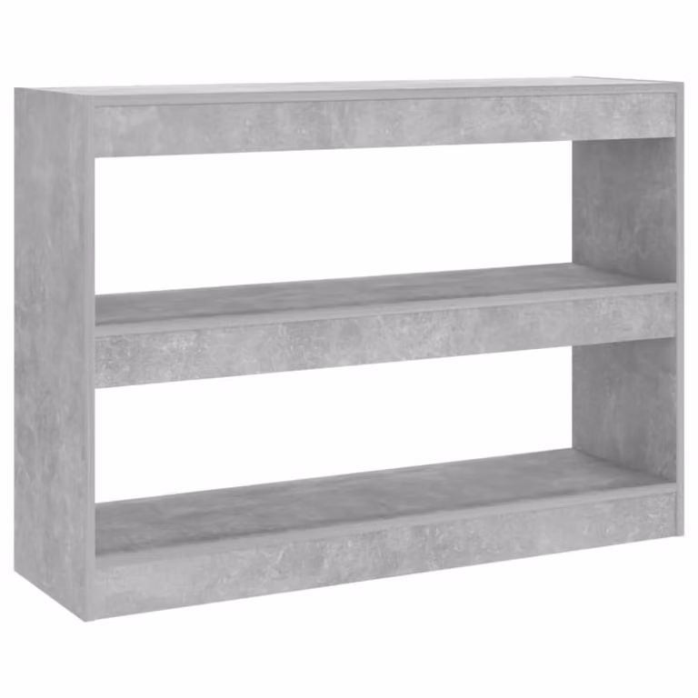 Estantería divisor de espacios Maison Chic de madera en color gris hormigón mate, An/P/Al: 100 x 30 x 72 cm