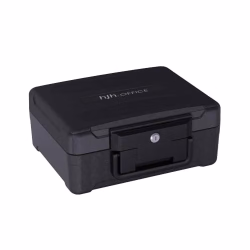 Caja de documentos hjh OFFICE resistente al fuego e impermeable, color negro, tamaño A4