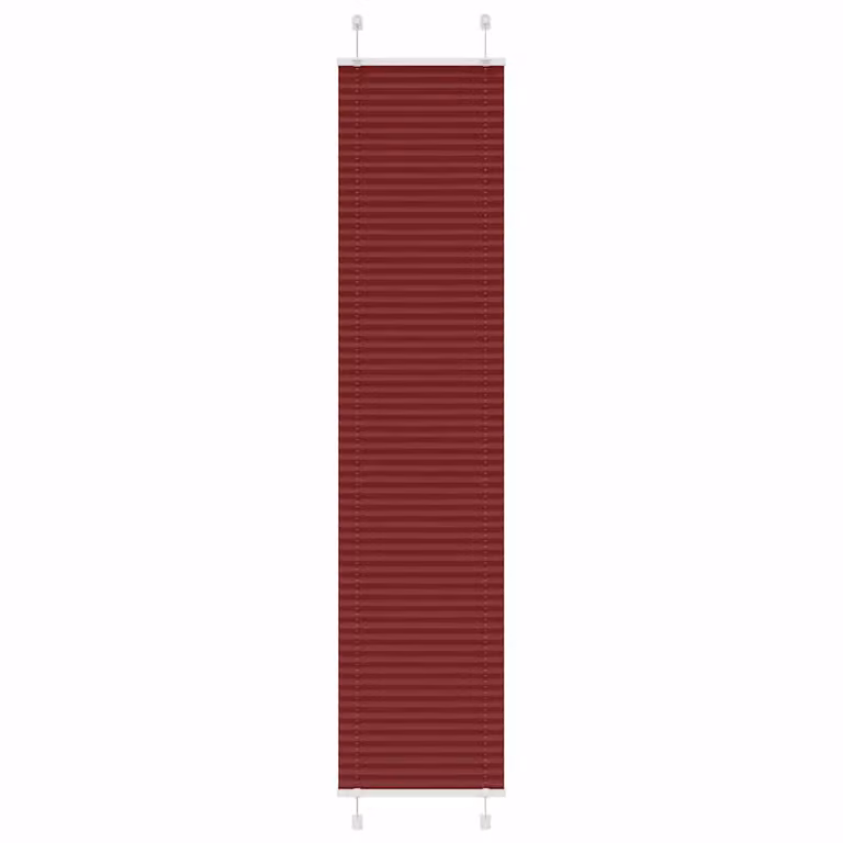 Estor Plisado vidaXL en color rojo burdeos de poliéster semitransparente, Ancho: 39,4 cm, Altura: 200 cm