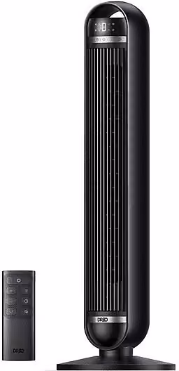 Ventilador de torre Dreo Nomad TF414 negro con 8 velocidades, temporizador y mando a distancia, 92 cm