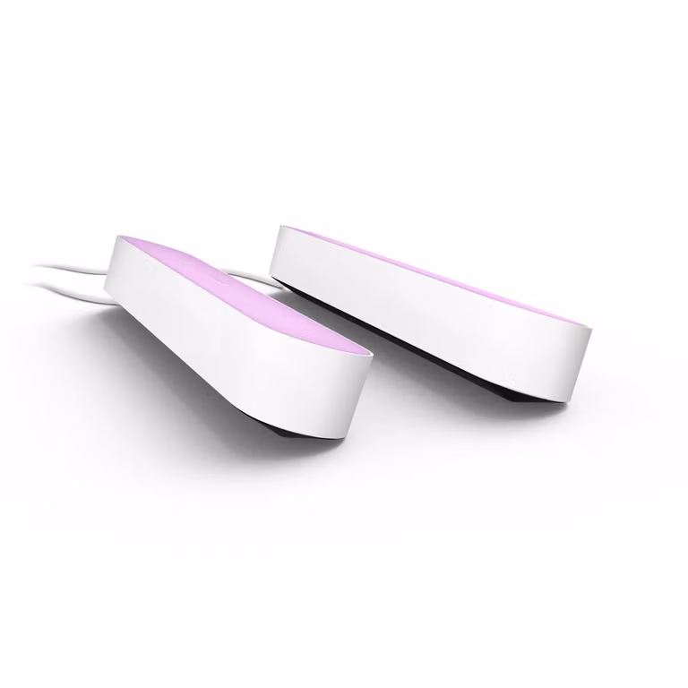 Pack de doble barra de luces LED Philips Hue White & Color Ambiance en color blanco para retroiluminación de TV