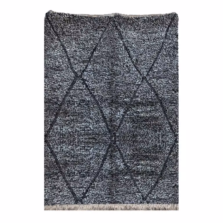 Alfombra bereber de lana AFK Living de diseño marroquí, color gris, An/P: 140 x 200 cm