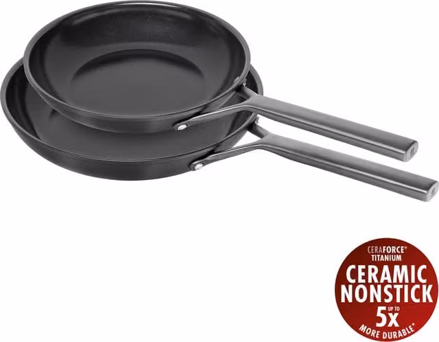 Set de 2 sartenes de aluminio y cerámica Milano de Zwilling en color negro