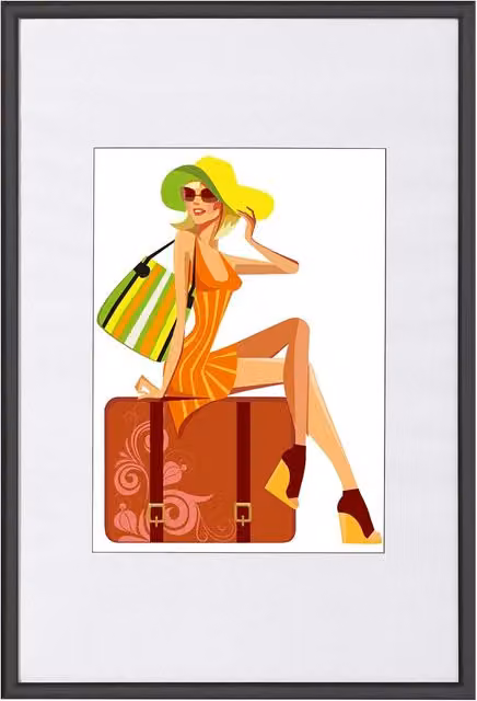 Marco de fotos moderno Woltu de estilo rectangular en color negro para pared o mesa, 20x30 cm