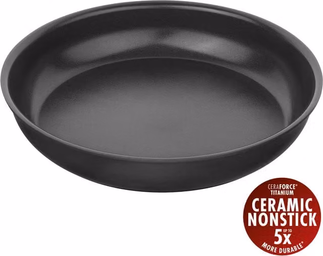 Sartén de aluminio Zwilling Unlock con revestimiento cerámico y mango extraíble, color negro, 28 cm