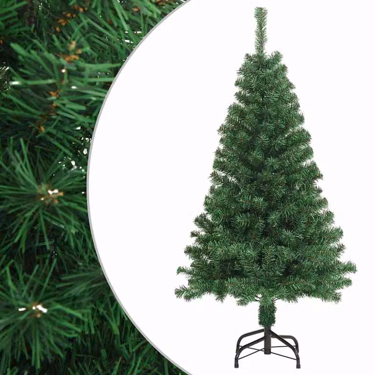 Árbol de Navidad artificial vidaXL de PVC verde con ramas gruesas, Altura: 150 cm