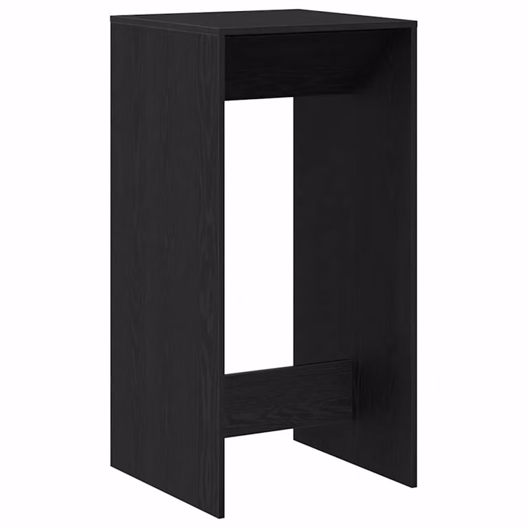 Mesa de bar moderna vidaXL de madera de ingeniería en color roble y negro, An/P/Al: 50 x 51 x 103,5 cm