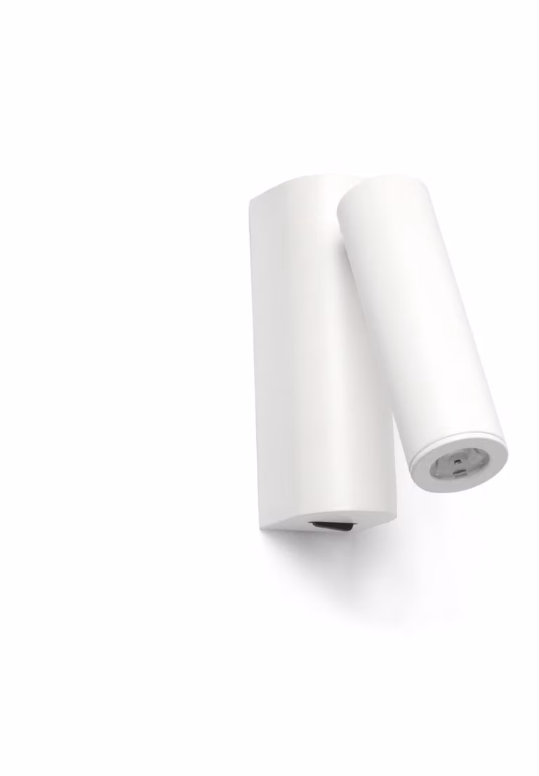 Aplique LED orientable ROB de Faro Barcelona en color blanco y diseño minimalista para lectura
