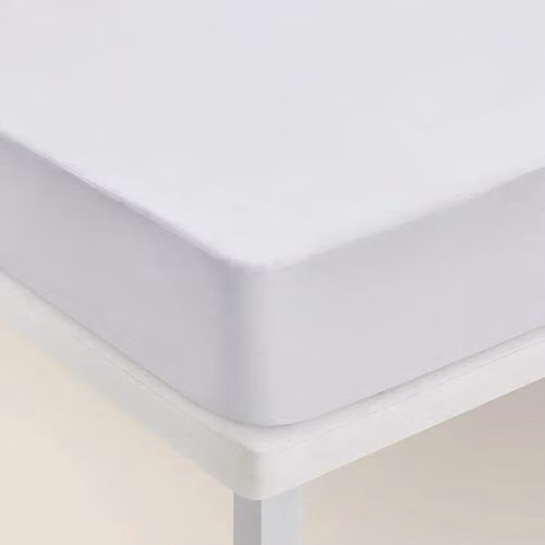 Protector de colchón Pikolin impermeable de algodón antialérgico y transpirable color blanco An/P/Al: 105 x 196 cm
