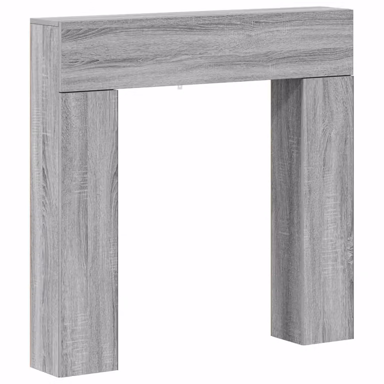 Marco de chimenea moderno vidaXL de madera en color gris, An/Al/P: 102 x 100,5 x 18 cm
