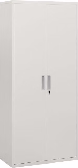 Archivador de oficina HOMCOM metálico con llave y estantes ajustables en color blanco An/P/Al: 80 x 40 x 180 cm