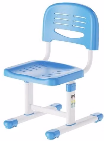 Silla de escritorio infantil adaptable Sauda de en.casa en azul y blanco, Al 75 cm, An 36 cm, P 46 cm