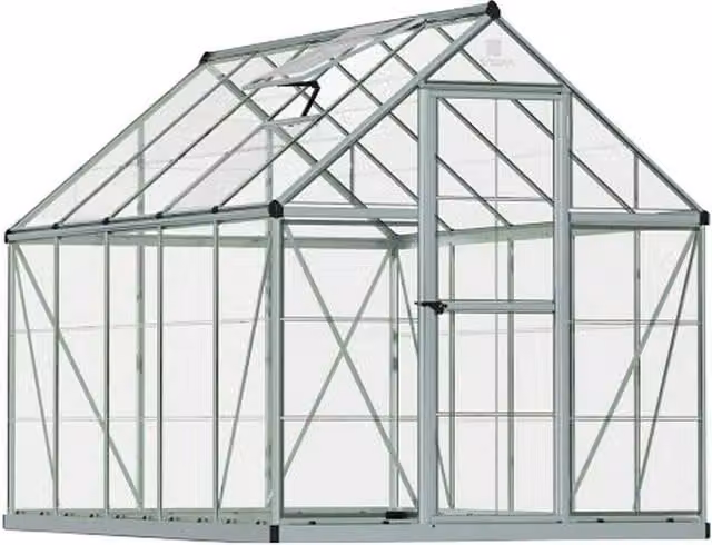 Invernadero Harmony Palram Plateado con Policarbonato Transparente An/Pr/Al: 185 x 306 x 300 cm