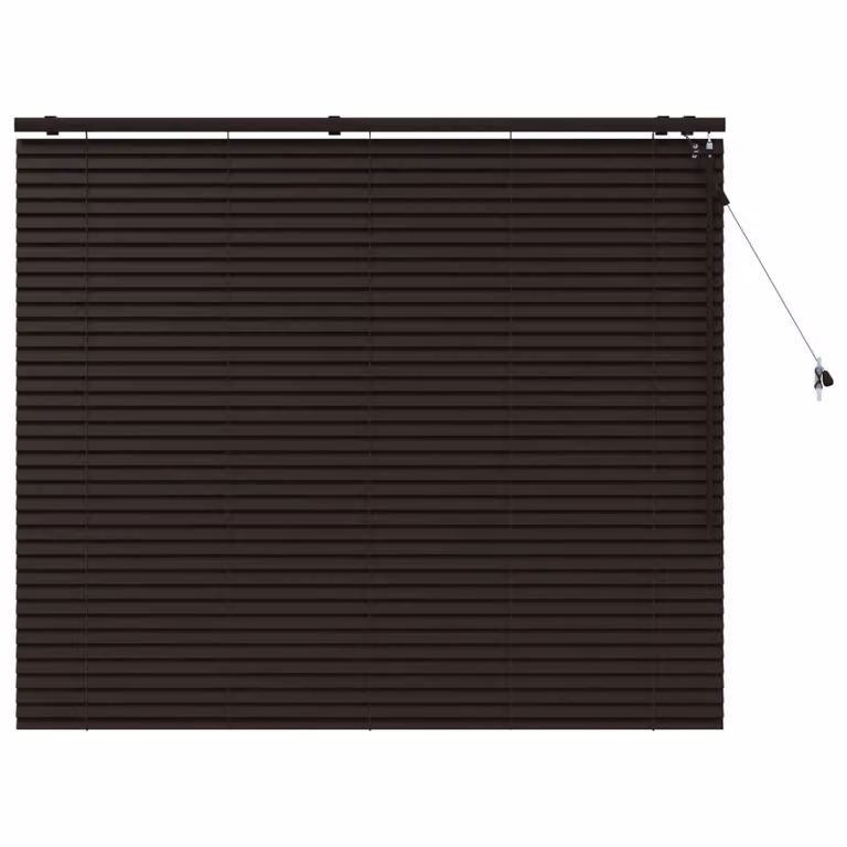 Persiana veneciana de madera vidaXL en marrón oscuro, An/Al: 150 x 130 cm, con lamas de 35 mm