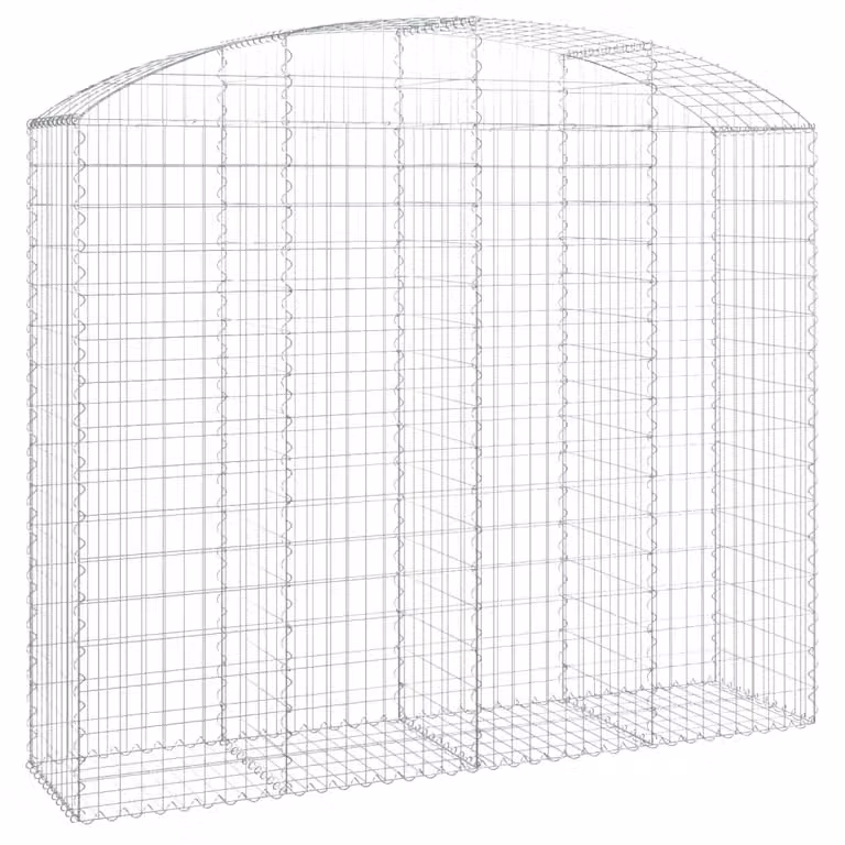Cesta gavión Syfax en forma de arco de hierro galvanizado color plata An/P/Al: 200 x 50 x 160/180 cm