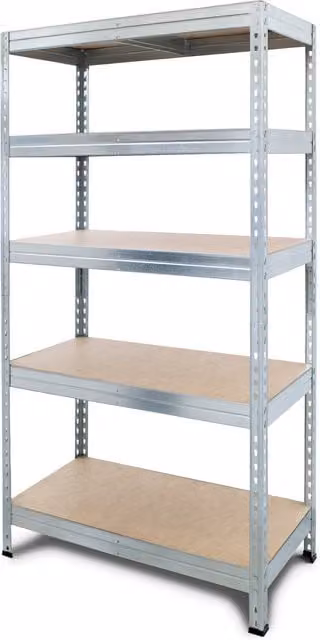 Estantería industrial de metal y madera Cooke Lewis en color plata, An/P/Al: 97 x 60 x 180 cm