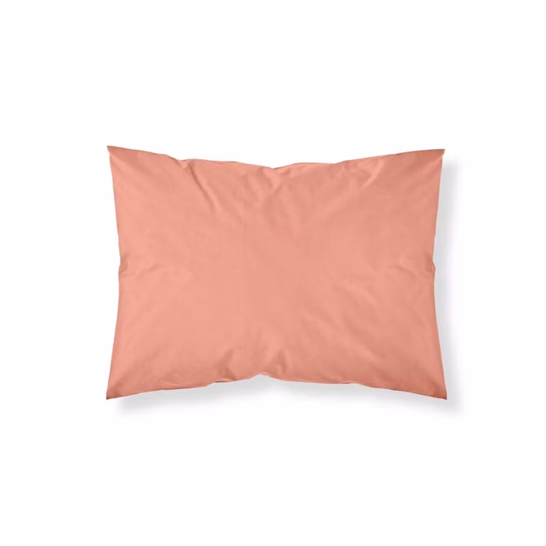 Funda de almohada de algodón de 200 hilos en color terracota y naranja, An: 48 cm, Al: 125 cm
