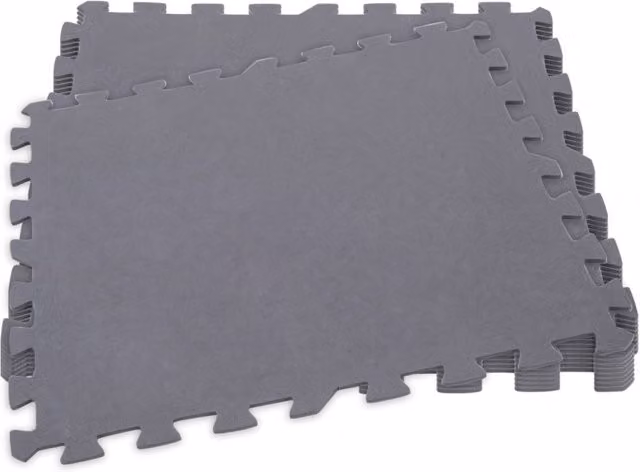 Pack de 8 piezas de protector de suelo acolchado Intex en color gris, An/P/Al: 50 x 50 x 0,5 cm