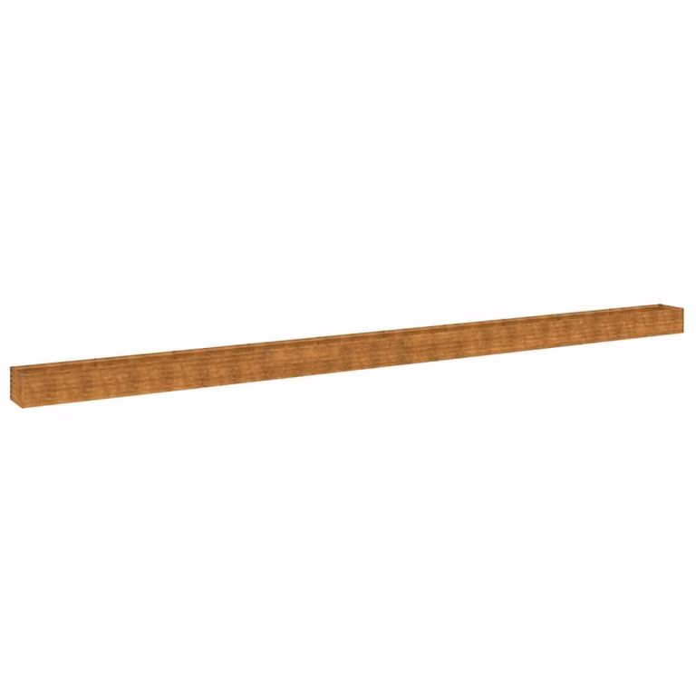 Maceta elevada Syfax de acero corten color marrón, An/P/Al: 960 x 50 x 36 cm