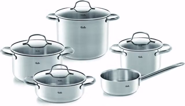 Juego de utensilios de cocina Fissler San Francisco de 5 piezas en acero inoxidable color plata
