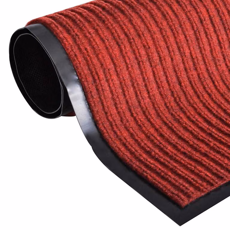 Felpudo antideslizante vidaXL de PVC color rojo, An/Al: 90 x 120 cm