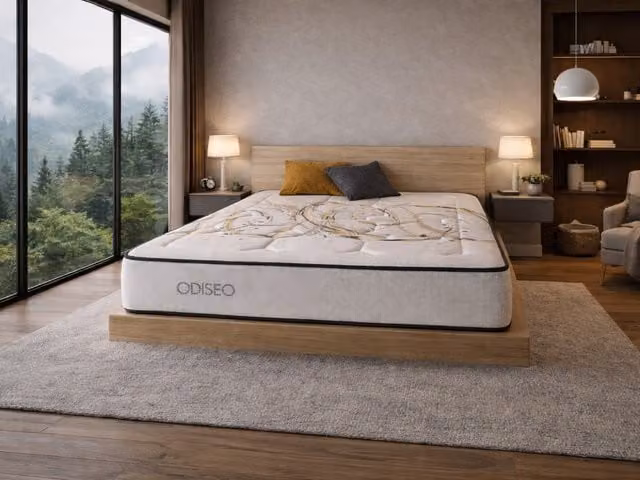 Colchón Dreamdi Odiseo de Látex y Espuma Blanco An/P/Al: 135 x 180 x 30 cm