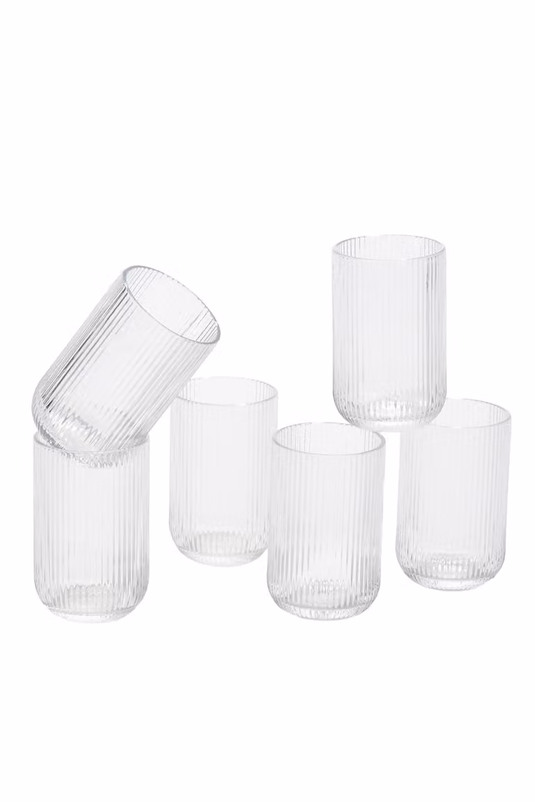 Vaso de trago largo Merlot de Mica Decorations en cristal transparente, Al: 15 cm, An: 8 cm, P: 8 cm