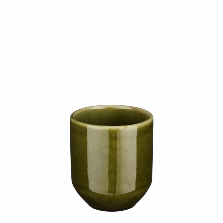 Taza Rhea de cerámica verde de Mica Decorations para adultos