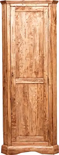 Armario esquinero de madera maciza de tilo Biscottini acabado natural marrón An/P/Al: 50 x 50 x 184 cm