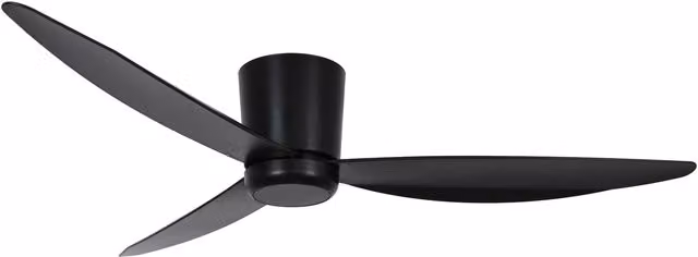 Ventilador de techo Lucci Air Array con luz LED cálida y mando a distancia, color negro, Diámetro: 137 cm