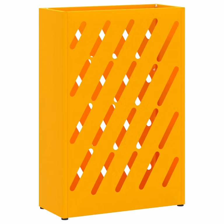 Soporte para paraguas de lluvia vidaXL en color amarillo mostaza de acero y plástico