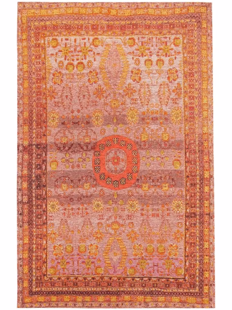 Alfombra de tejido plano Benuta en rojo con diseño patchwork, An/P: 155 x 235 cm