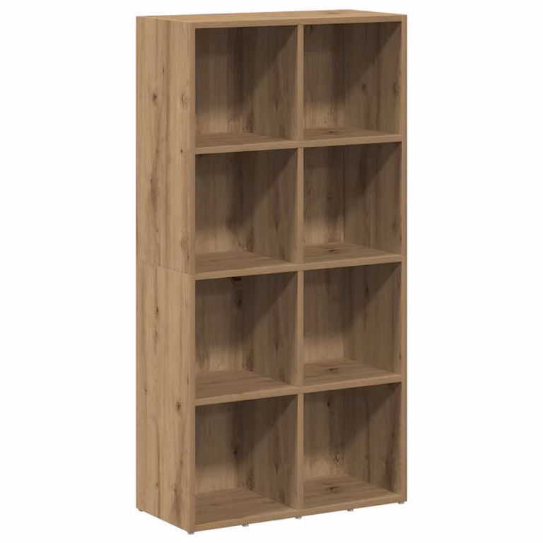 Estantería de madera MDF de estilo clásico vidaXL en color roble marrón, An/P/Al: 66 x 30 x 130 cm