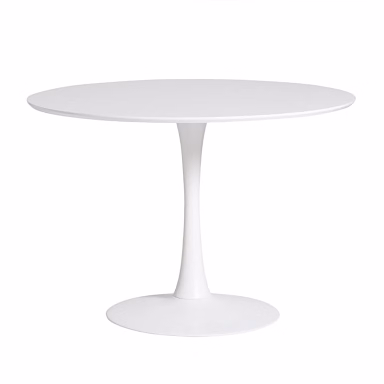 Mesa de comedor redonda blanca Decorshopping Muebles Diámetro: 110 cm